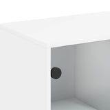 NNEVL Side Cabinet with Glass Doors White 69x37x100 cm