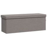 NNEVL Storage Bench Foldable Light Grey Faux Linen
