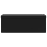 NNEVL Storage Bench Foldable Black PVC