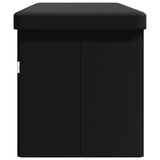 NNEVL Storage Bench Foldable Black PVC