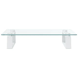 NNEVL Monitor Stand White 40x35x8 cm Tempered Glass and Metal
