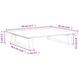 NNEVL Monitor Stand White 40x35x8 cm Tempered Glass and Metal