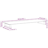 NNEVL Monitor Stand White 100x35x8 cm Tempered Glass and Metal