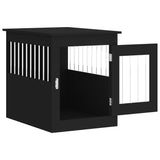 NNEVL Dog Crate Furniture Black 55x75x65 cm Engineered Wood