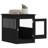 NNEVL Dog Crate Furniture Black 55x80x68 cm Engineered Wood