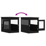 NNEVL Dog Crate Furniture Black 55x80x68 cm Engineered Wood