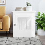 NNEVL Dog Crate Furniture White 64.5x80x71 cm Engineered Wood