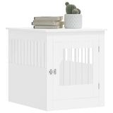 NNEVL Dog Crate Furniture White 64.5x80x71 cm Engineered Wood