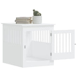 NNEVL Dog Crate Furniture White 64.5x80x71 cm Engineered Wood