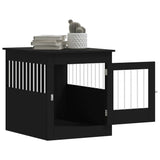 NNEVL Dog Crate Furniture Black 64.5x80x71 cm Engineered Wood