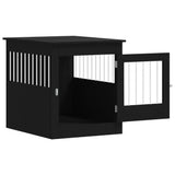 NNEVL Dog Crate Furniture Black 64.5x80x71 cm Engineered Wood