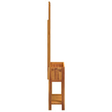 NNEVL Planter with Trellis and Shelf 100x32x185 cm Solid Wood Acacia