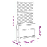 NNEVL Planter with Trellis and Shelf 100x32x185 cm Solid Wood Acacia