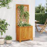 NNEVL Planter with Trellis 55x29.5x132 cm Solid Wood Acacia