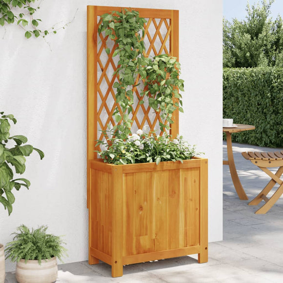 NNEVL Planter with Trellis 55x29.5x132 cm Solid Wood Acacia
