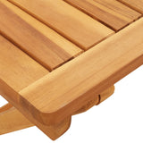 NNEVL Folding Garden Table 50x50x50 cm Solid Wood Acacia