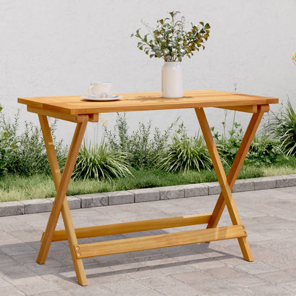 NNEVL Folding Garden Table 90x52.5x65 cm Solid Wood Acacia