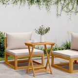NNEVL Folding Garden Table 50x36x60 cm Solid Wood Acacia