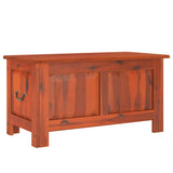 NNEVL Storage Chest with Lid Brown Solid Wood Acacia