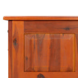 NNEVL Storage Chest with Lid Brown Solid Wood Acacia