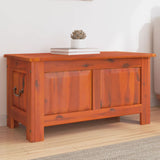 NNEVL Storage Chest with Lid Brown Solid Wood Acacia