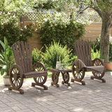 NNEVL 3 Piece Garden Lounge Set Solid Wood Fir