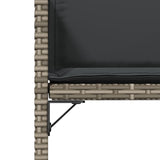 NNEVL Garden Chairs with Cushions 4 pcs Grey Poly Rattan