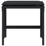 NNEVL Garden Stools with Cushions 4 pcs Black 41x41x36 cm Poly Rattan
