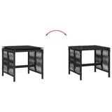 NNEVL Garden Stools with Cushions 4 pcs Black 41x41x36 cm Poly Rattan
