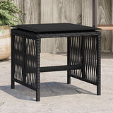 NNEVL Garden Stools with Cushions 4 pcs Black 41x41x36 cm Poly Rattan