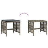 NNEVL Garden Stools with Cushions 4 pcs Grey 41x41x36 cm Poly Rattan