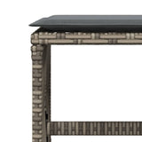 NNEVL Garden Stools with Cushions 4 pcs Grey 41x41x36 cm Poly Rattan