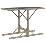NNEVL 3 Piece Bistro Set with Cushions Light Grey Poly Rattan