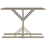 NNEVL 3 Piece Bistro Set with Cushions Light Grey Poly Rattan