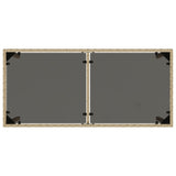 NNEVL Garden Table with Glass Top Beige 115x54x74 cm Poly Rattan