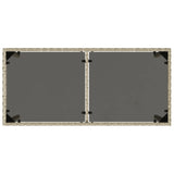NNEVL Garden Table with Glass Top Light Grey 115x54x74 cm Poly Rattan