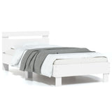 NNEVL Bed Frame without Mattress with Headboard White 90x190 cm