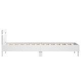 NNEVL Bed Frame without Mattress with Headboard White 90x190 cm