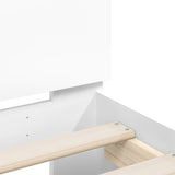 NNEVL Bed Frame without Mattress with Headboard White 90x190 cm