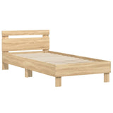 NNEVL Bed Frame without Mattress with Headboard Sonoma Oak 90x190 cm