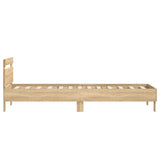 NNEVL Bed Frame without Mattress with Headboard Sonoma Oak 90x190 cm