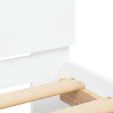 NNEVL Bed Frame with Headboard White 90x190 cm Engineered wood