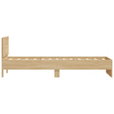 NNEVL Bed Frame with Headboard Sonoma Oak 90x190 cm Engineered wood