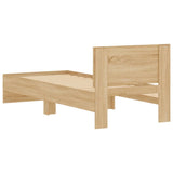 NNEVL Bed Frame with Headboard Sonoma Oak 90x190 cm Engineered wood