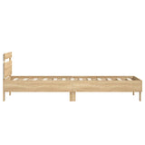 NNEVL Bed Frame without Mattress with LED Lights Sonoma Oak 90x190 cm