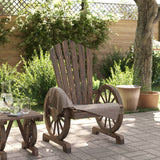 NNEVL Garden Adirondack Chair Solid Wood Fir