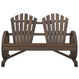 NNEVL Garden Adirondack Chair 2-Seater Solid Wood Fir