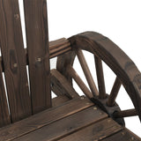 NNEVL Garden Adirondack Chair 2-Seater Solid Wood Fir