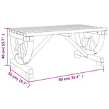 NNEVL Garden Coffee Table 90x50x40 cm Solid Wood Fir