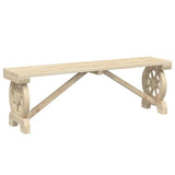 NNEVL Garden Bench 115 cm Solid Wood Fir